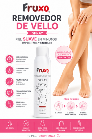 Espuma Depiladora Fruxo - Removedor de Vello con Aroma a Fresa